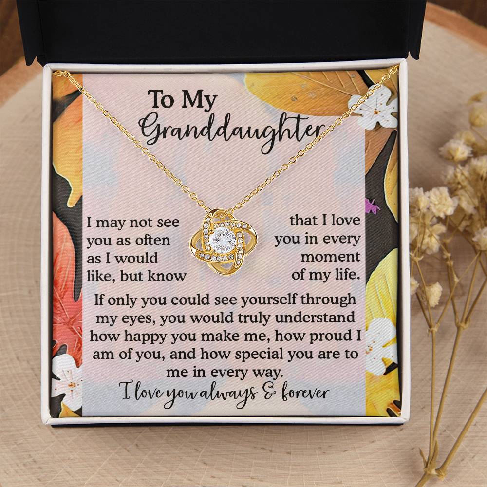 To My Granddaughter Necklace, Necklaces For Granddaughters, Granddaughter Valentine Gift, Gifts For 18 Year Old Granddaughter, Granddaughter From Grandpa