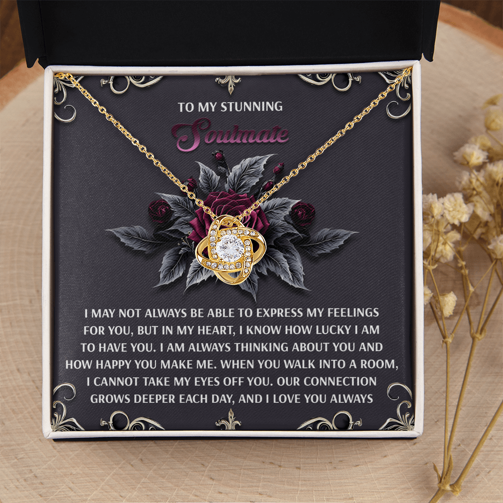 To My Stunning Soulmate Necklace, Cute Necklace For Girlfriend, Soulmate Gifts For Women, Valentine Presents For Womenromantic Stuff For Girlfriend