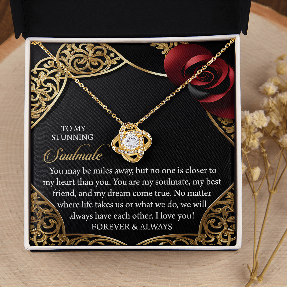 To My Stunning Soulmate Necklace, Valentine Gift For My Wife, Valentine's Gifts For Wife, Valentine Gifts For Her Romantic, Valentine's Day Gifts
