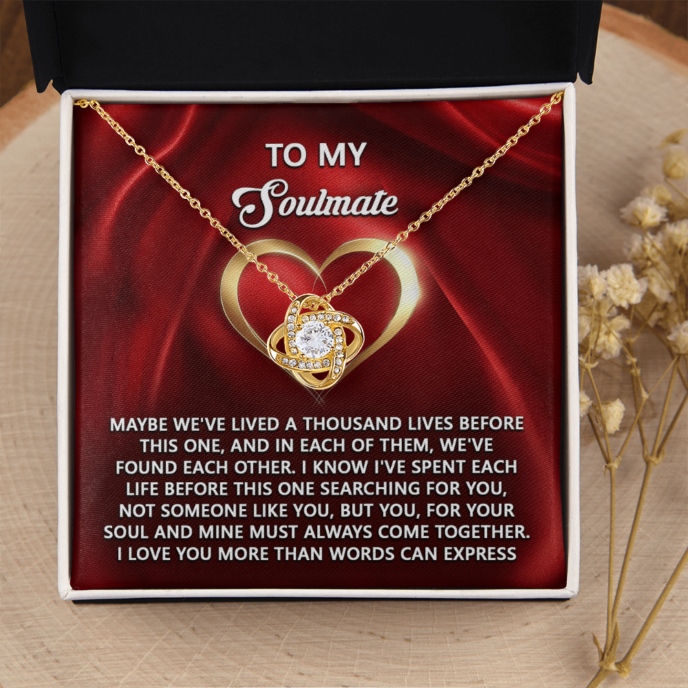 To My Soulmate Necklace, Valentine Gift For Wife From Husband, Gifts For Wife From Husband Unique Christmas, Unique Valentine Gifts For Her