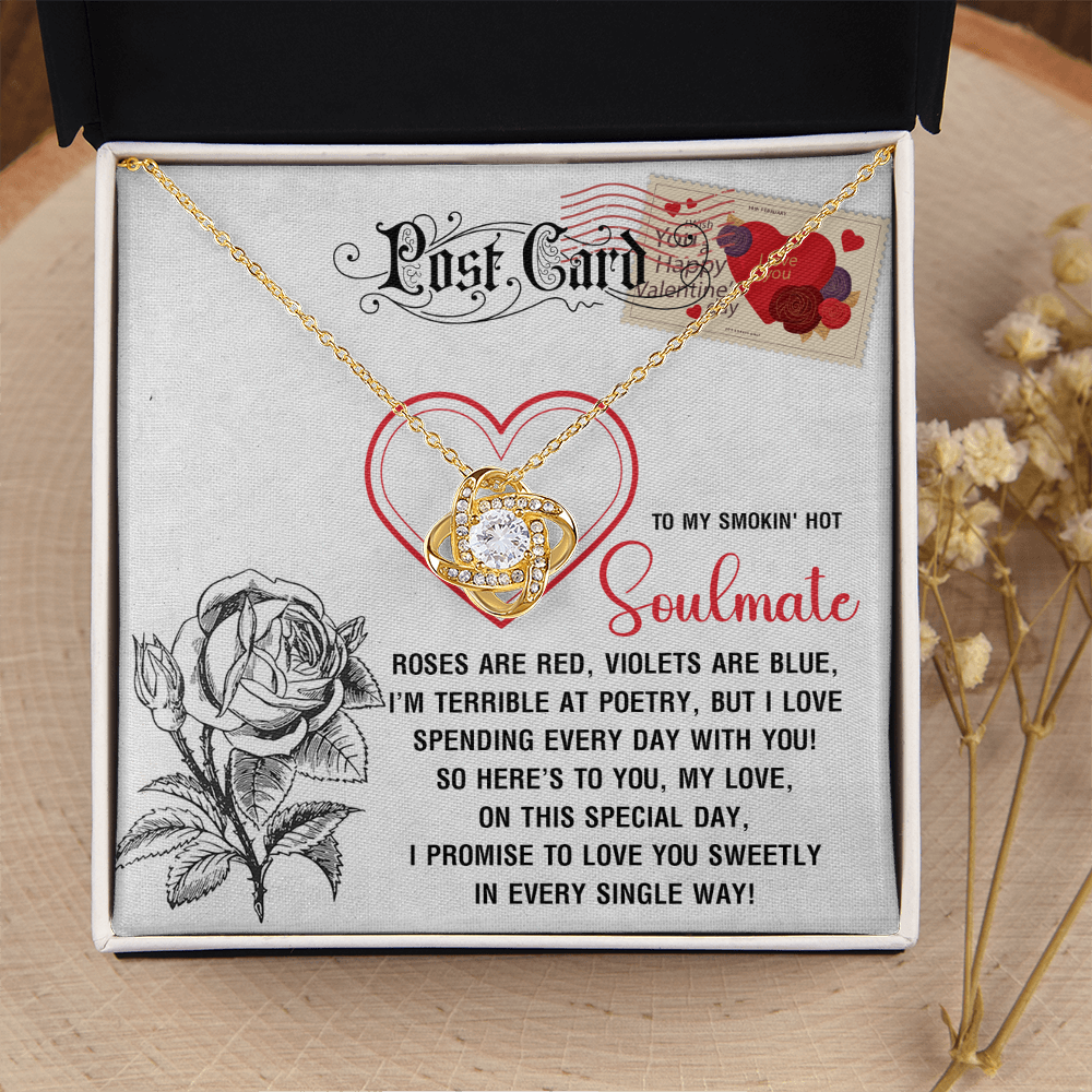 To My Smokin' Hot Soulmate Necklace, San Valentine Gift For Her, Valentine Presents For Women, Soulmate Gifts For Her, Valentine Gifts For Women