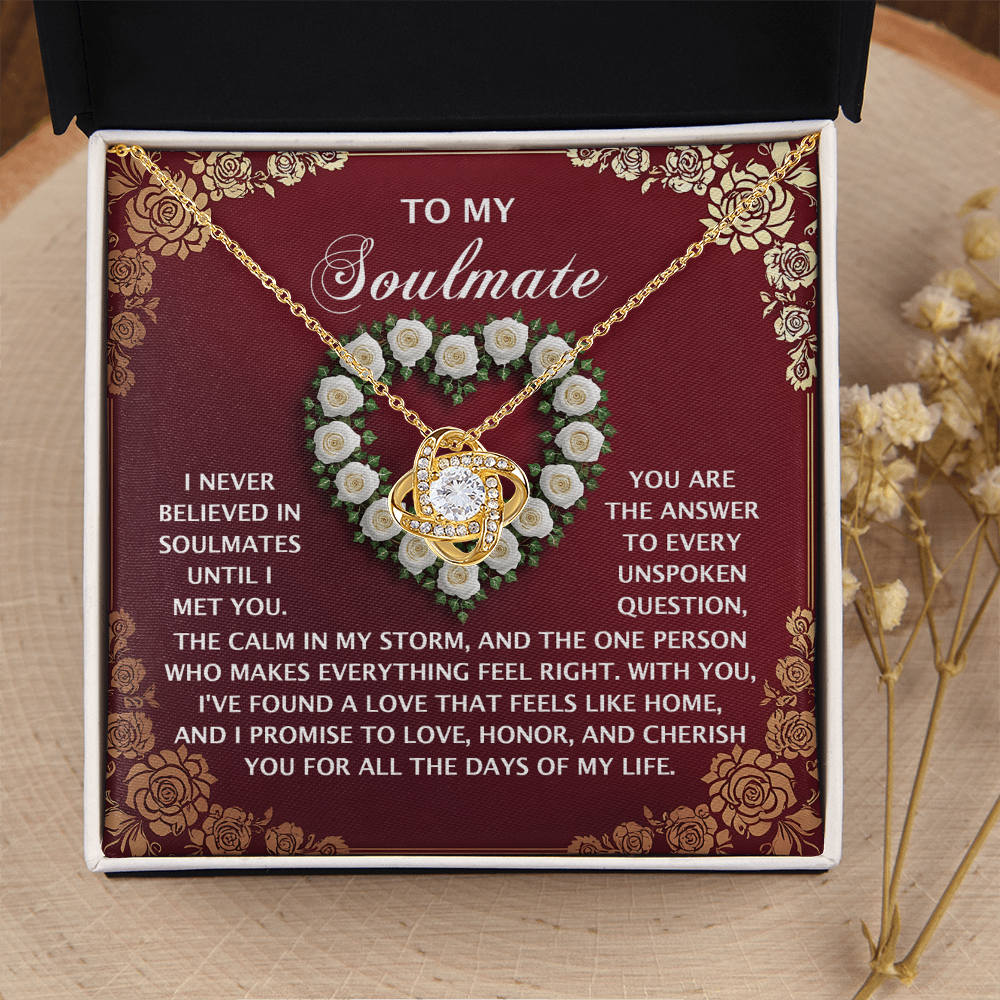 To My Soulmate Necklace, Valentine Gift For My Wife, Valentine Gifts For Her Romantic, Valentine Gifts For Husbands From Wife, Valentine For Her Gift