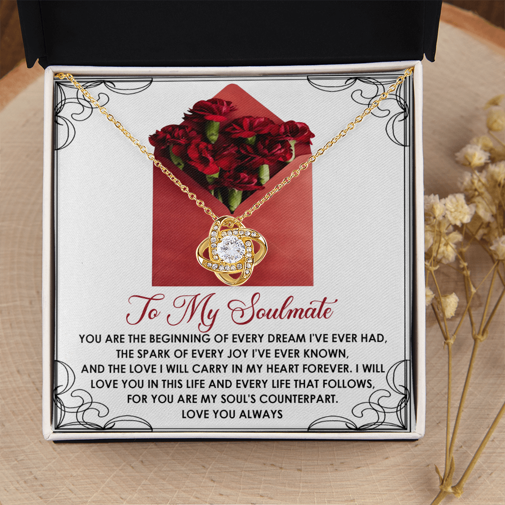 To My Soulmate Necklace, Mothers Day Gifts For My Girlfriend, Valentine Gifts For Women, Valentine's Day Gift Wife, Girlfriend Necklace For Women