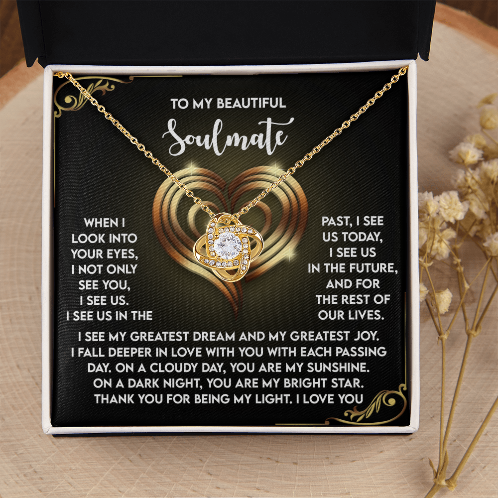 To My Beautiful Soulmate Necklace, Valentine Gifts For Women, Valentine's Day Gift Wife, Valentine Birthday Gifts, Valentine Gift For Wife