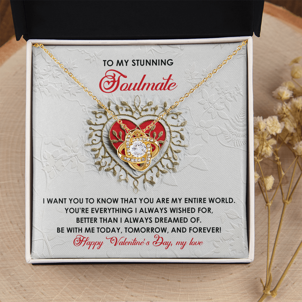 To My Stunning Soulmate Necklace, Girlfriend Birthday Gifts For Her, Valentine Gift For My Wife, Valentine Gifts For Her Romantic