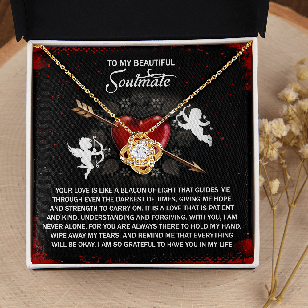 To My Beautiful Soulmate Necklace, Valentine Gifts For Her, Valentine's Day For Her, Valentine's Day Gift Wife, Valentine's Gift For Wife