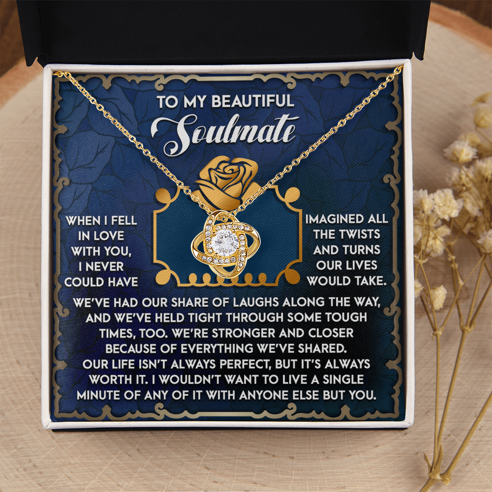 To My Beautiful Soulmate Necklace, Valentine's Gift For Women, Valentine's Gifts For Women, Valentine Gift Ideas For Her, Valentine's Day Gifts