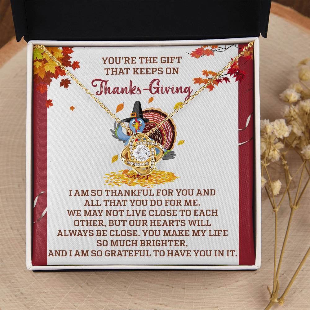 Thanksgiving Love Knot Necklace – A Timeless Jewelry Gift For Women, Mothers, And Soulmates To Show Appreciation And Cherish The Special Connection You Share