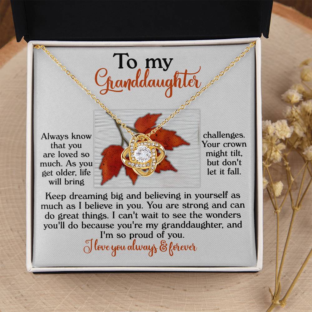 To My Granddaughter Necklace, Gifts Valentines Day For Granddaughter, Grandmother Granddaughter Necklace, Papa Necklace For Granddaughter
