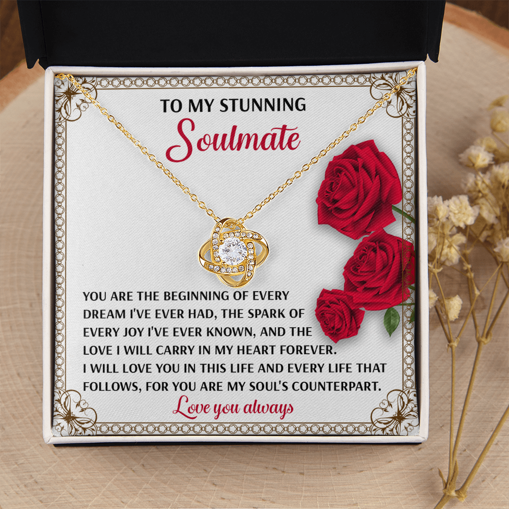 To My Stunning Soulmate Necklace, Best Valentine Gifts For Wife, Naughty Valentine's Gifts For Wife, Valentine Gifts For My Wife, Valentine For Wife