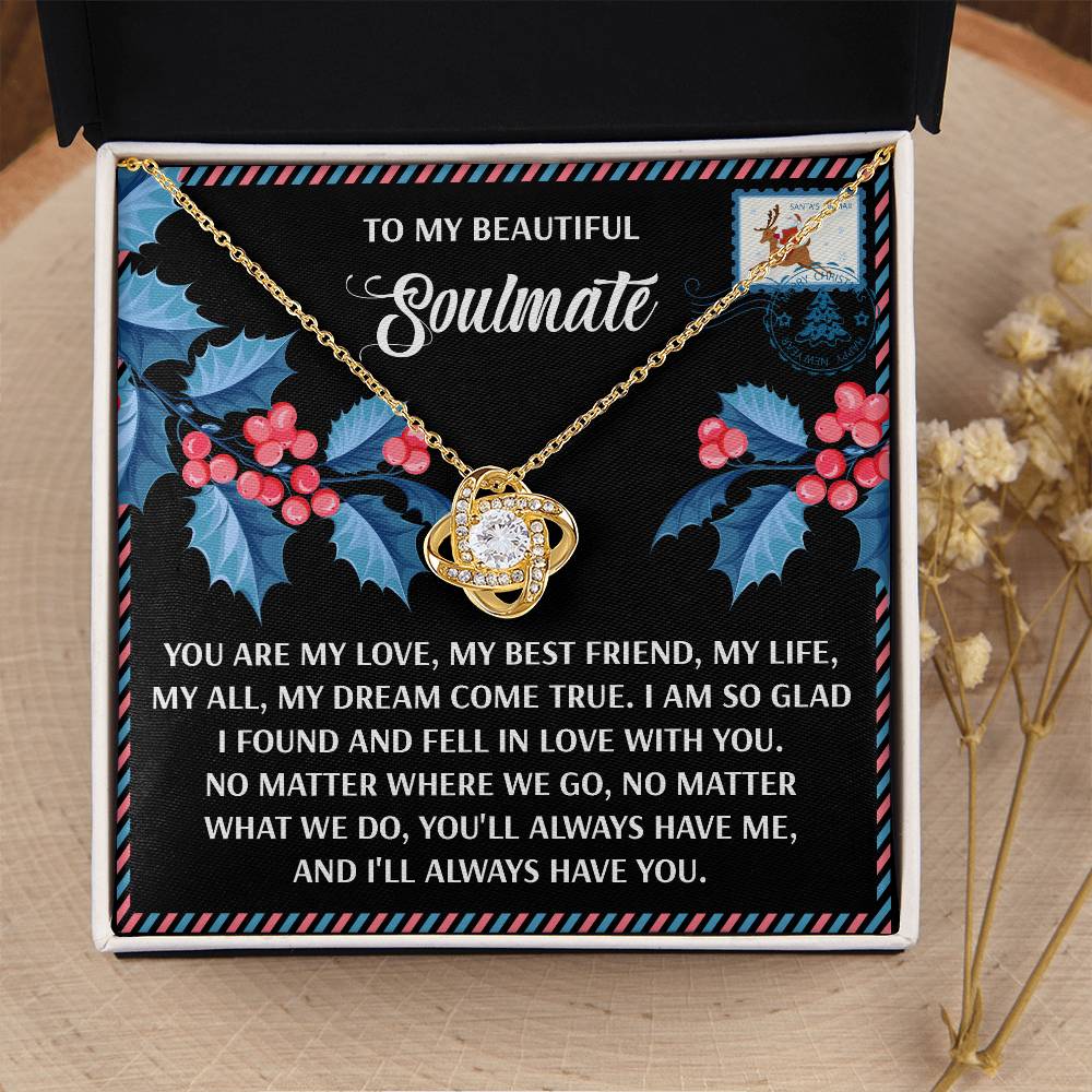 To My Beautiful Soulmate Necklace, Christmas Presents For Women, Christmas Gifts Ideas For Wife, Gifts For Her For Christmas