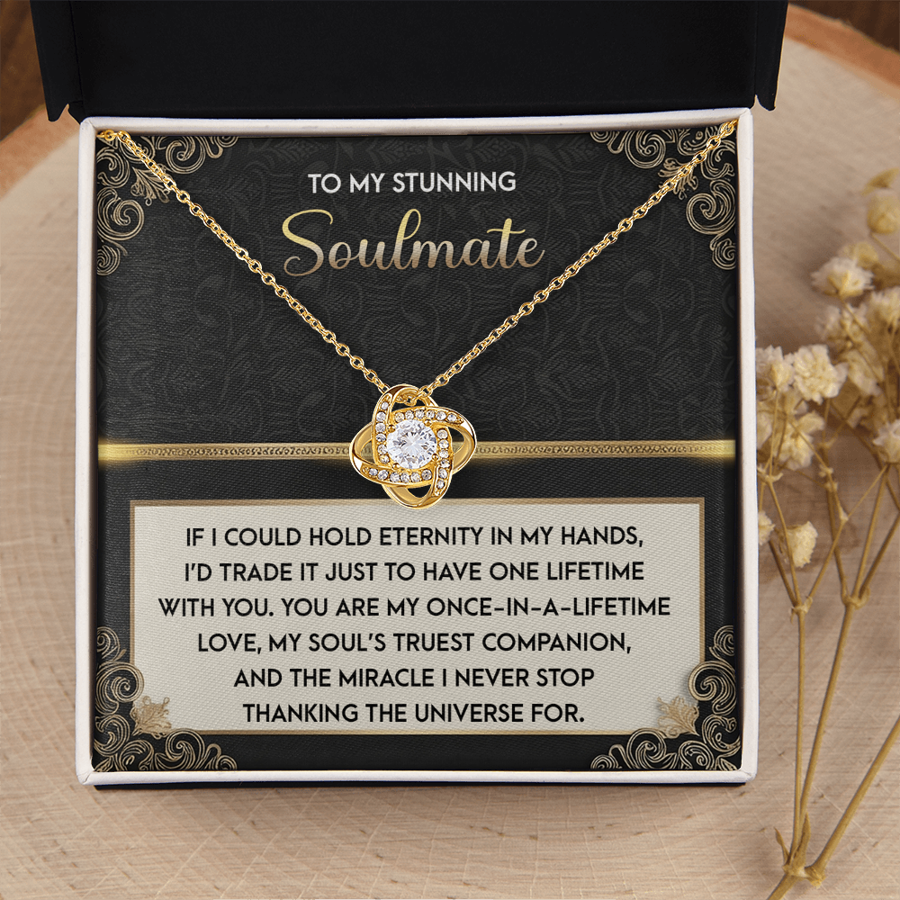To My Stunning Soulmate Necklace, Best Valentine Gift For Wife, Valentine Gift Ideas For Her, Valentine Necklaces For Women, Wife Valentine Gift