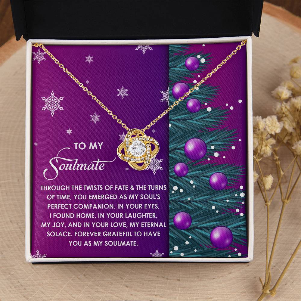 To My Soulmate Necklace, Christmas Gift For Wives, Christmas Present For Girlfriend, My Soulmate Gifts For Her