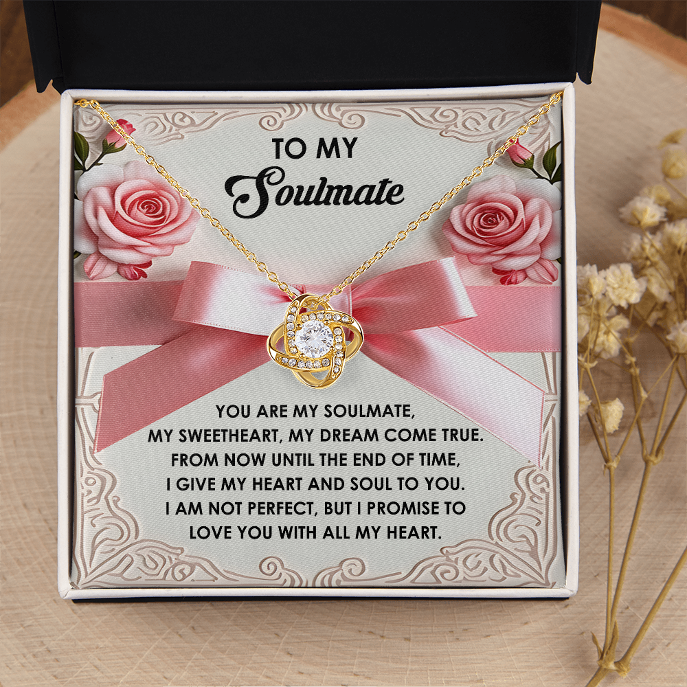 To My Soulmate Necklace, Valentine's For Her, Valentine Necklaces For Women, Valentine Day For Wife, Unique Valentine Gifts For Her