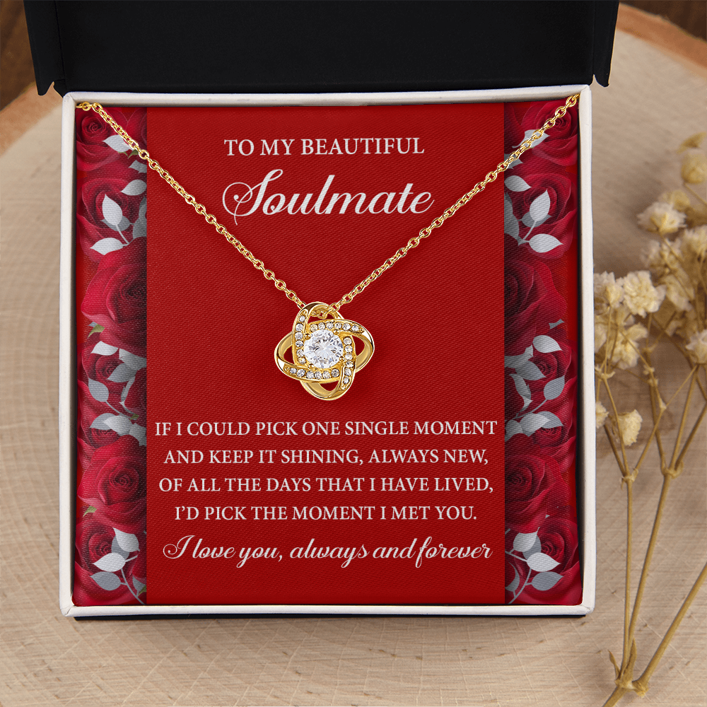 To My Beautiful Soulmate Necklace, Valentine Gifts For Girlfriend, To My Soulmate Necklace For Women, Valentine Necklaces For Women