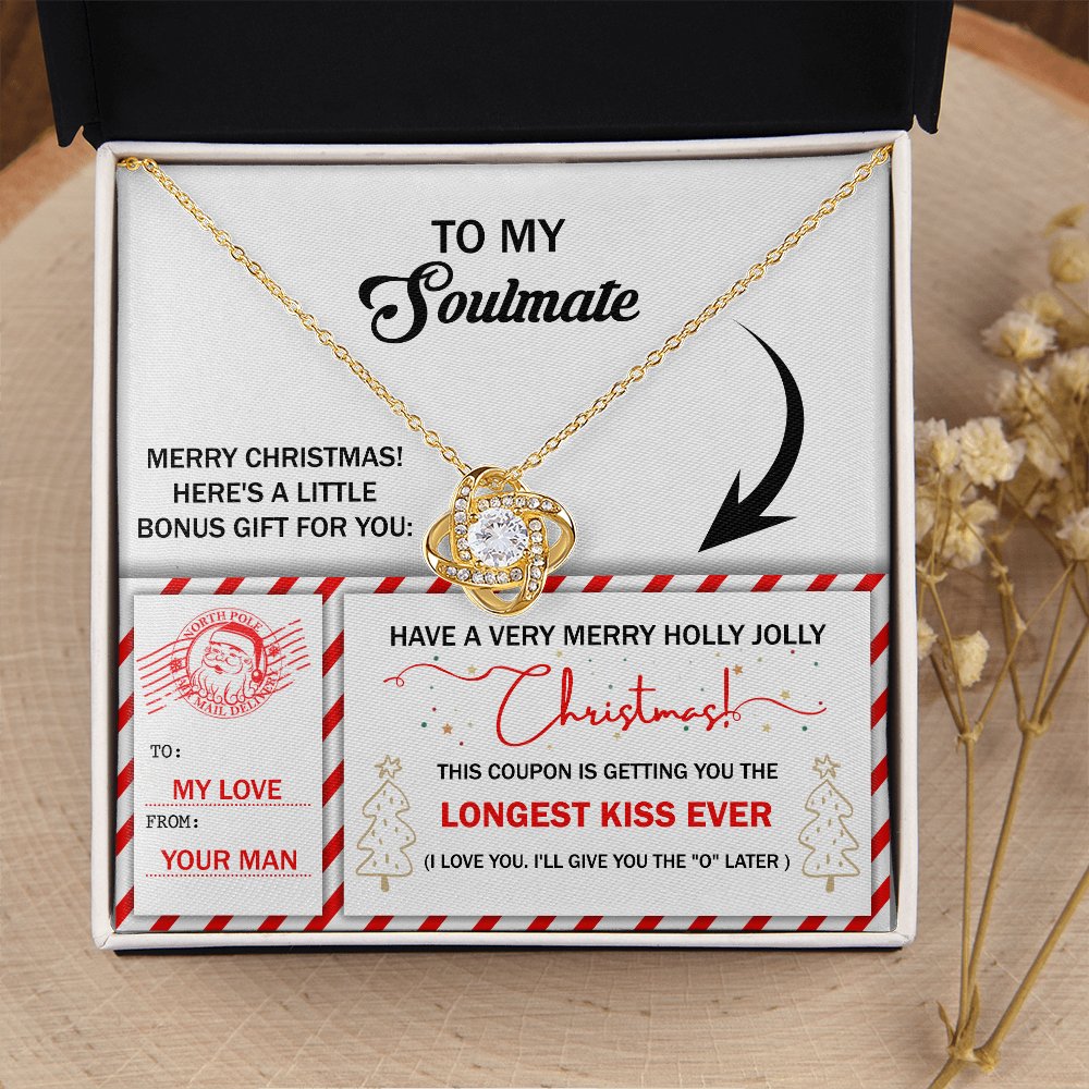 To My Soulmate Necklace For Women Funny, Christmas Gift For Girlfriend, Special Christmas Gift For My Wife, Christmas Presents For Gf