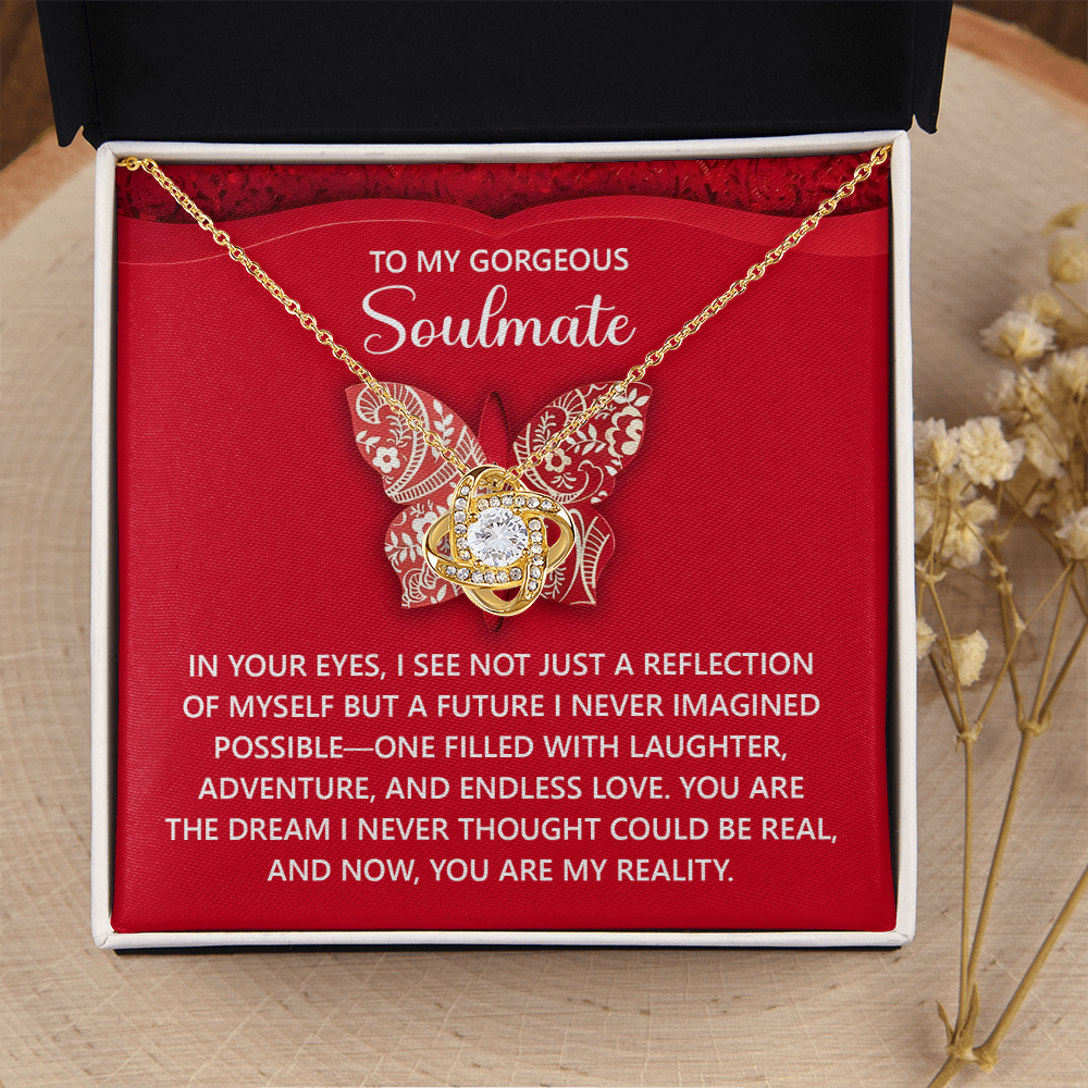 To My Gorgeous Soulmate Necklace, Valentine's Necklace For Her, Women's Valentine's Day Gifts, Valentine For Her Gift, Necklace For Valentine's Day
