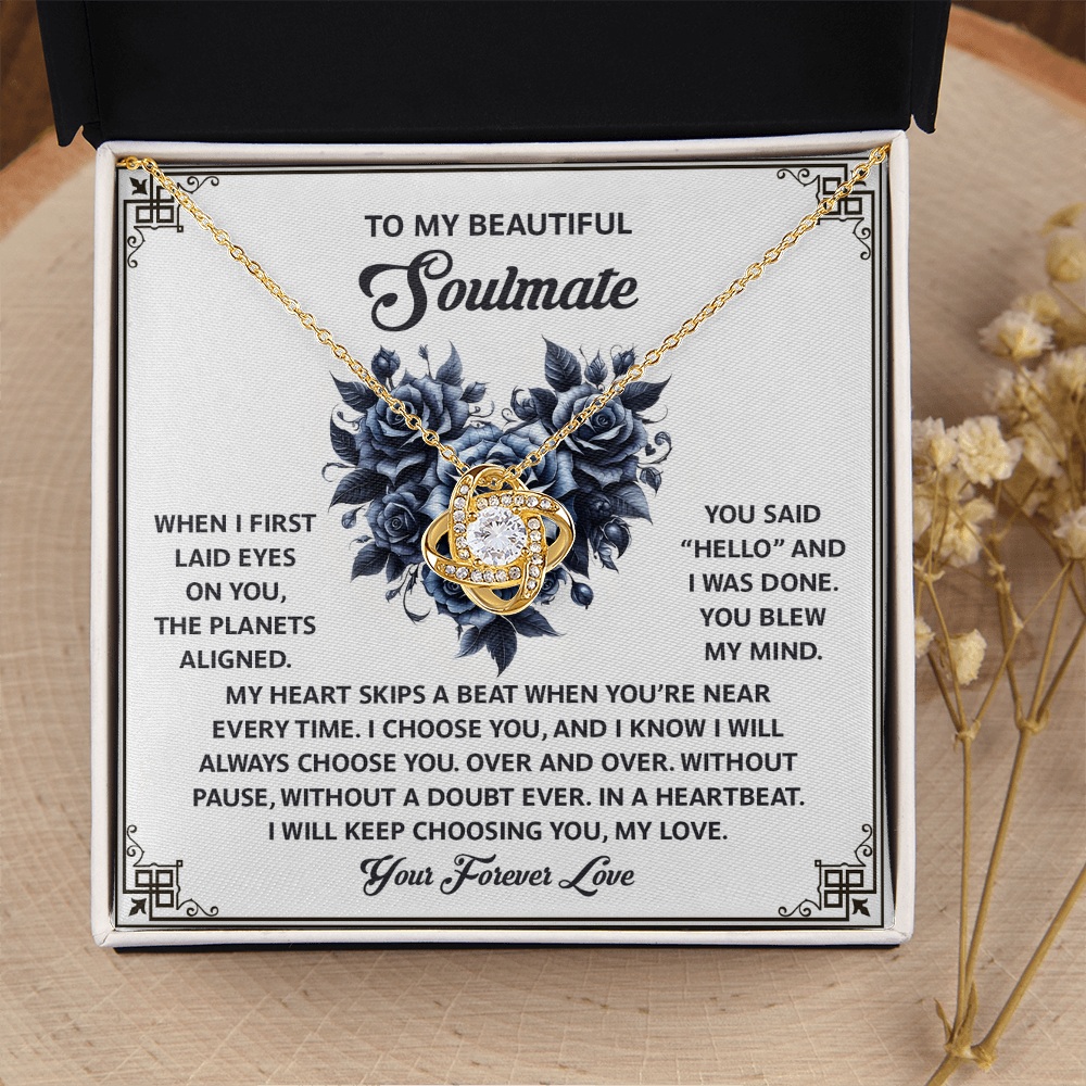 To My Beautiful Soulmate Necklace, Necklace For Valentine's Day, Valentine Gifts For My Wife, Women's Valentine's Day Gifts, Valentine Gifts For Her