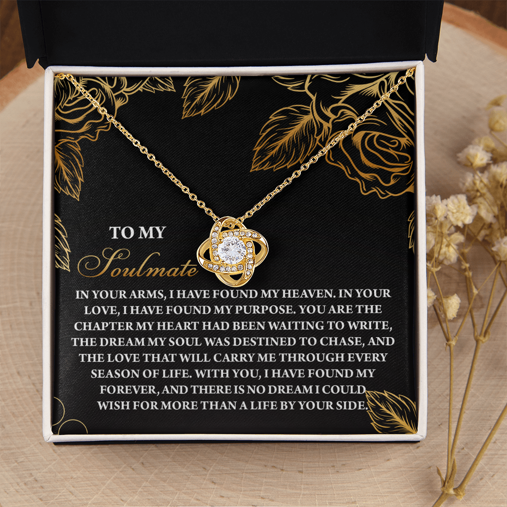 To My Soulmate Necklace, Gifts For Women Girlfriend, Valentine's Necklace For Her, Great Valentine Gifts For Her, Heart Necklace For Girlfriend