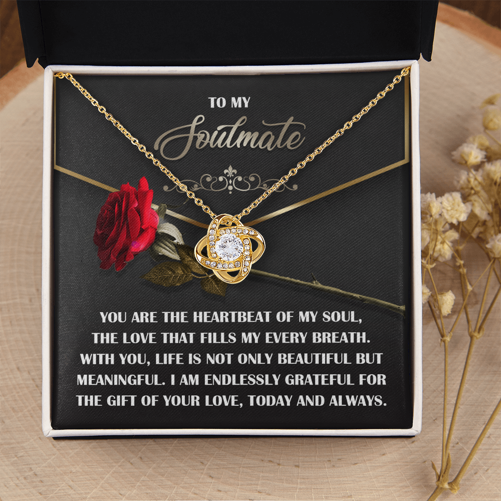 To My Soulmate Necklace, Valentine Gift For Wife, Great Valentine Gifts For Her, Valentine's Gift For Wife, Best Valentine Gift For Wife