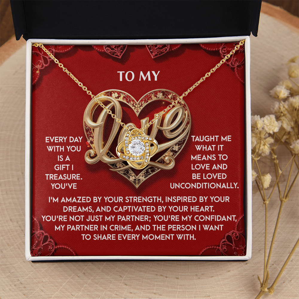 To My Love Necklace, Valentine Gift For My Wife, Unique Valentine Gifts For Her, Best Valentine Gifts For Wife, Promise Necklace For Girlfriend