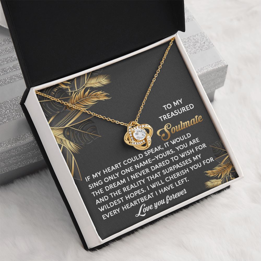 To My Treasured Soulmate Necklace, Girlfriend And Boyfriend Necklaces, Soulmate Gifts For Her, Valentine's Gift For Wife, Best Gifts For Girlfriend