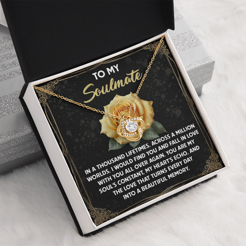 To My Soulmate Necklace, For Girlfriend Birthday Gifts, Unique Valentine Gifts For Her, Women's Valentine's Day Gifts, Best Gifts For A Girlfriend