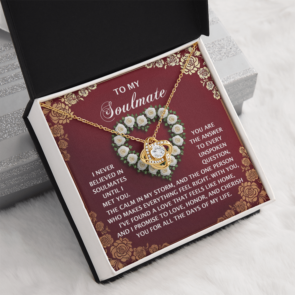 To My Soulmate Necklace, Valentine Gift For My Wife, Valentine Gifts For Her Romantic, Valentine Gifts For Husbands From Wife, Valentine For Her Gift