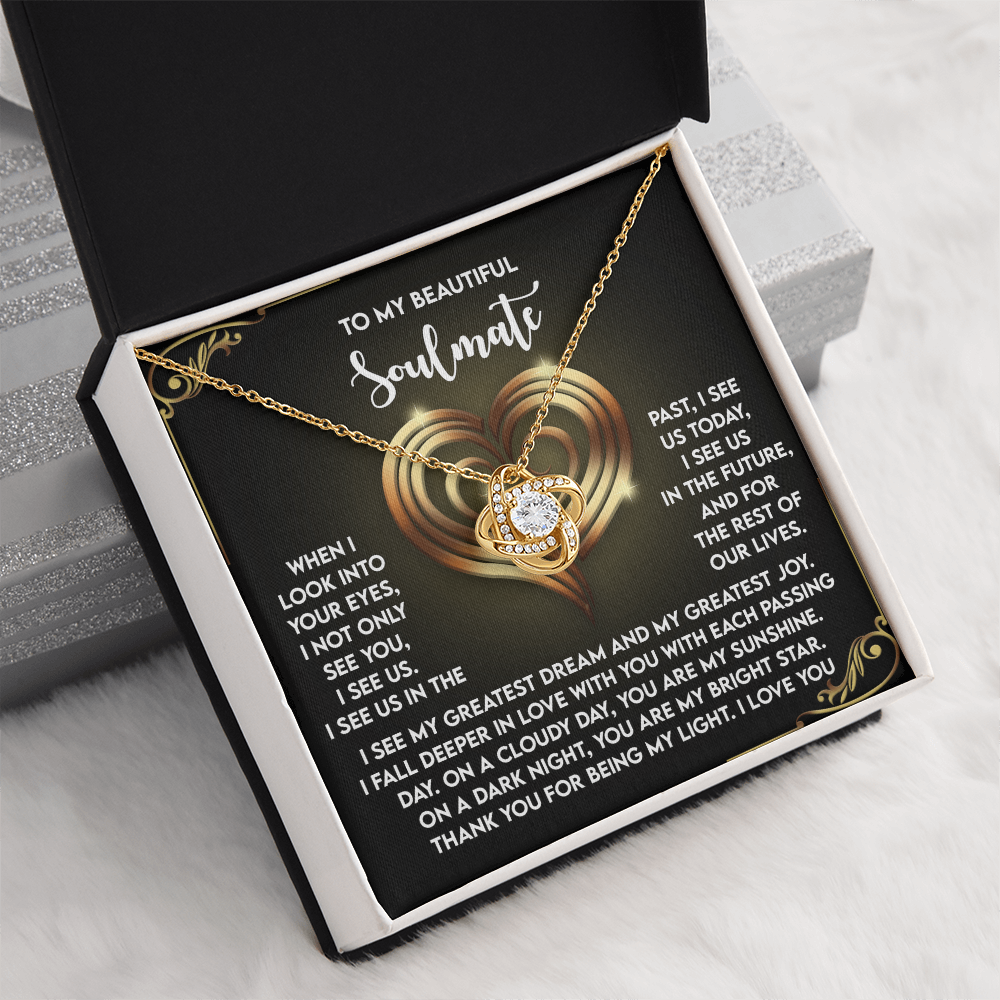 To My Beautiful Soulmate Necklace, Valentine Gifts For Women, Valentine's Day Gift Wife, Valentine Birthday Gifts, Valentine Gift For Wife