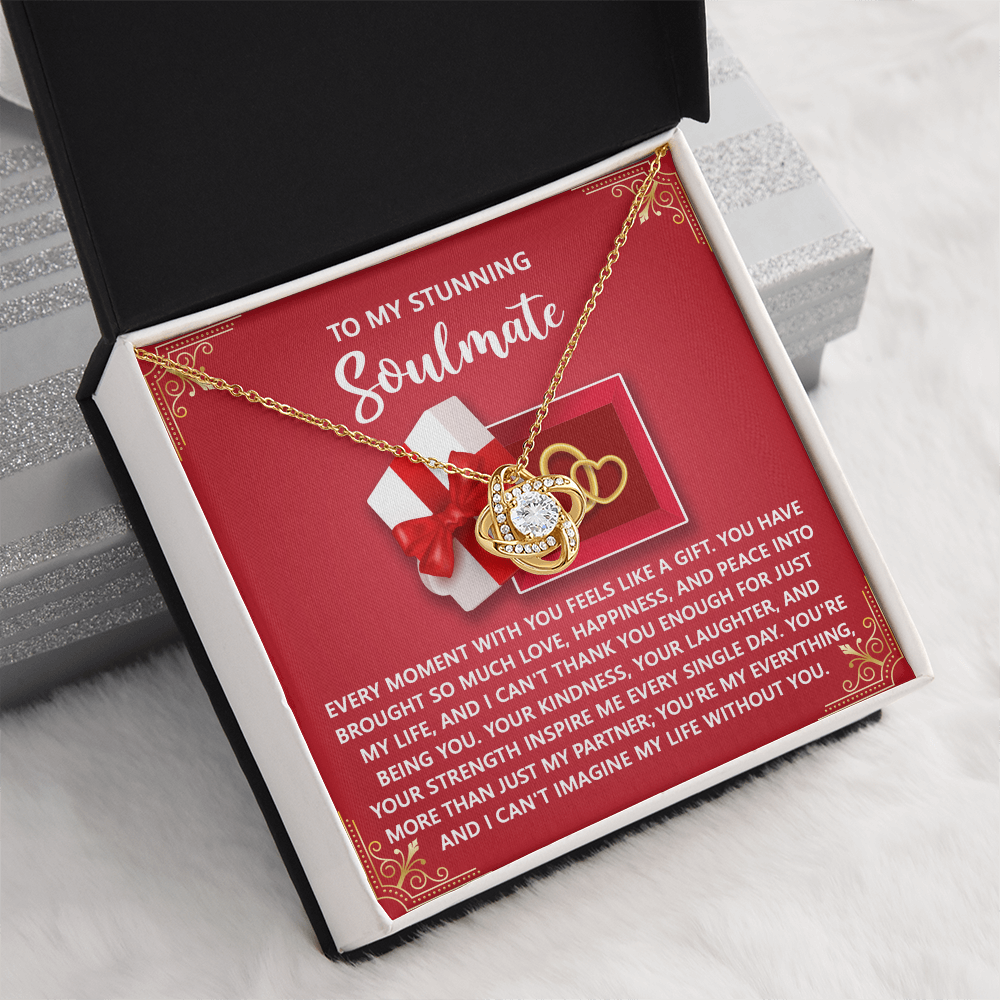 To My Stunning Soulmate Necklace, Gifts For Teen Girlfriend From Boyfriend, My Soulmate Gifts For Her, Valentine's Gifts For Women