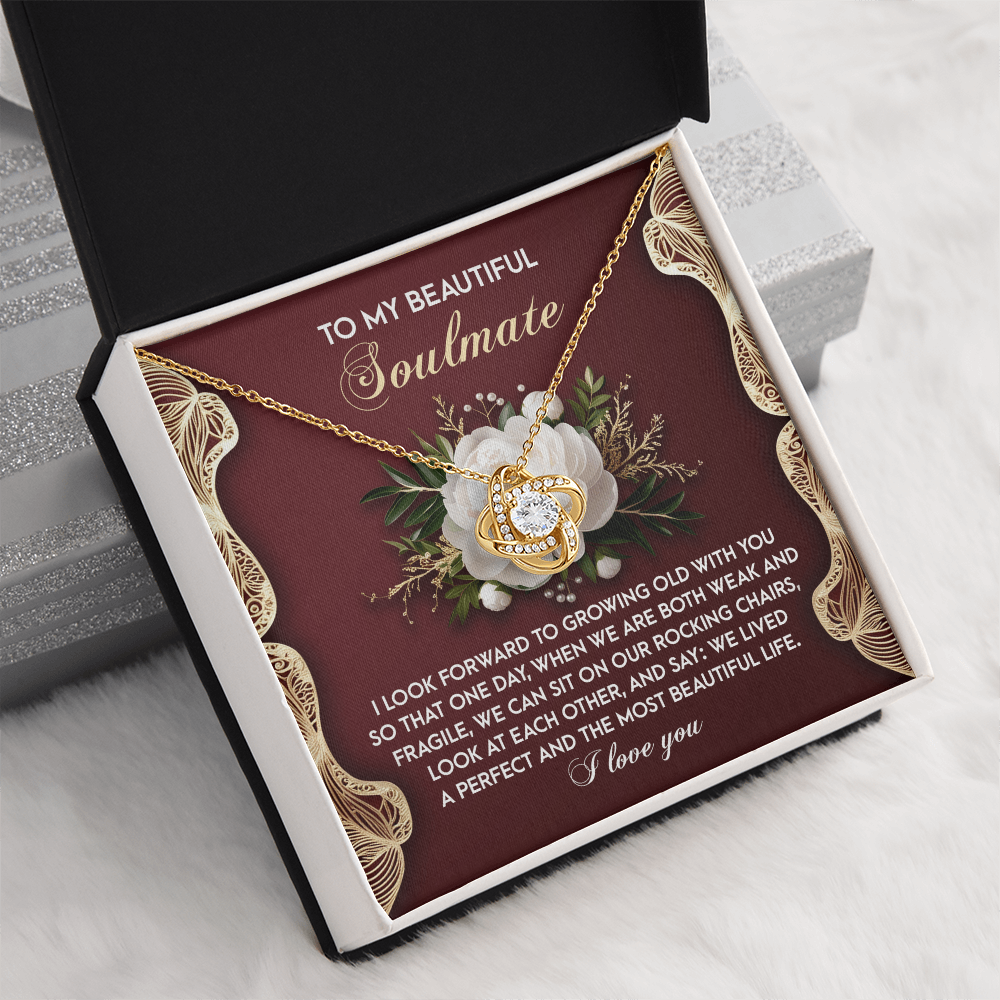 To My Beautiful Soulmate Necklace, Best Valentine Gift For Wife, Valentine For Her Gift, Soulmate Necklace For Women, Valentine's Day Gifts For Women