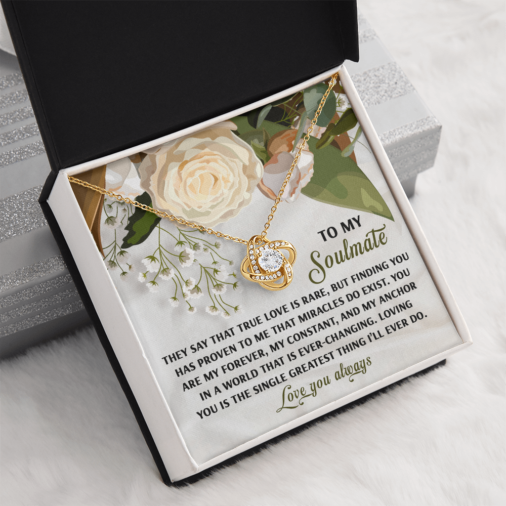 To My Soulmate Necklace, Best Presents For Girlfriend, Valentine Gifts For Wife, Mother's Day Gift For My Girlfriend, Best Gifts For My Girlfriend