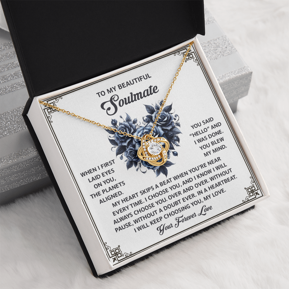 To My Beautiful Soulmate Necklace, Necklace For Valentine's Day, Valentine Gifts For My Wife, Women's Valentine's Day Gifts, Valentine Gifts For Her