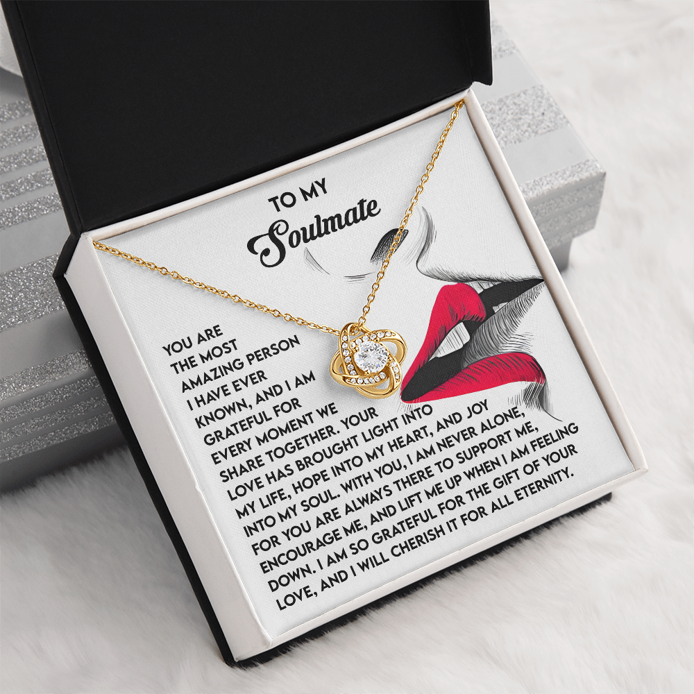 To My Soulmate Necklace, Valentine's Necklace For Her, Valentine Gifts For Husbands From Wife, Gifts For Soulmate, Valentine's Day Gifts For Women