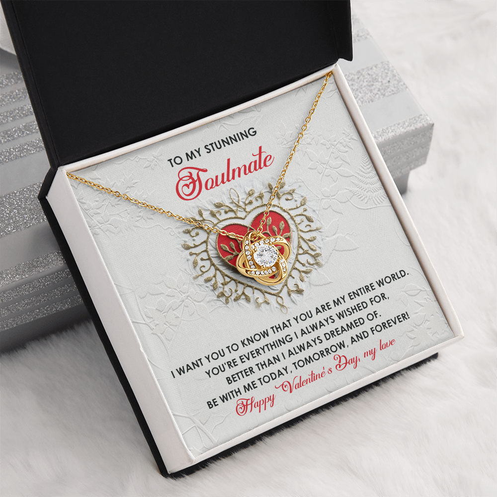 To My Stunning Soulmate Necklace, Girlfriend Birthday Gifts For Her, Valentine Gift For My Wife, Valentine Gifts For Her Romantic
