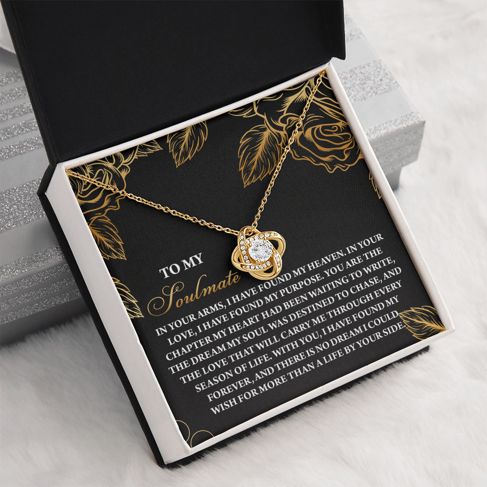 To My Soulmate Necklace, Gifts For Women Girlfriend, Valentine's Necklace For Her, Great Valentine Gifts For Her, Heart Necklace For Girlfriend