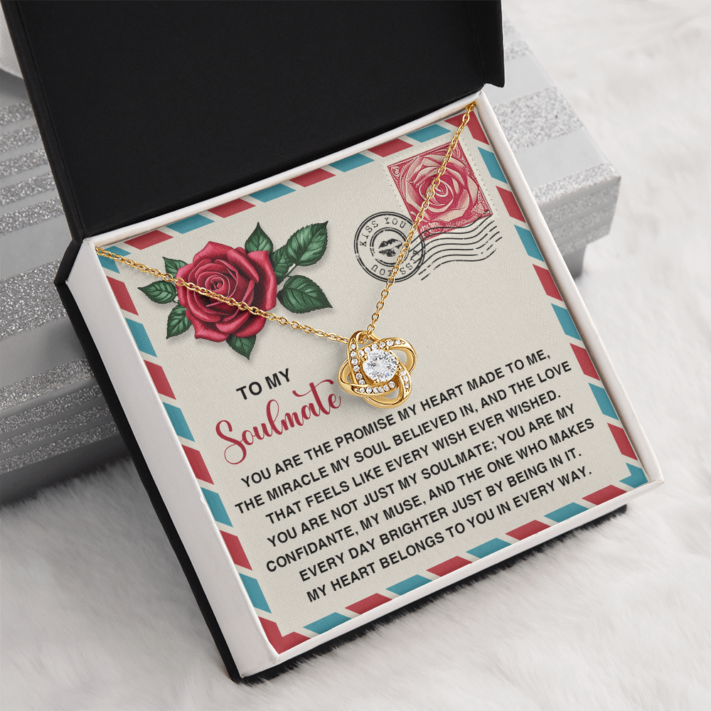 To My Soulmate Necklace, Unique Valentine Gifts For Her, Valentine's Day Necklace For Her, To My Wife Valentine's Day Gift, San Valentine Gift For Her