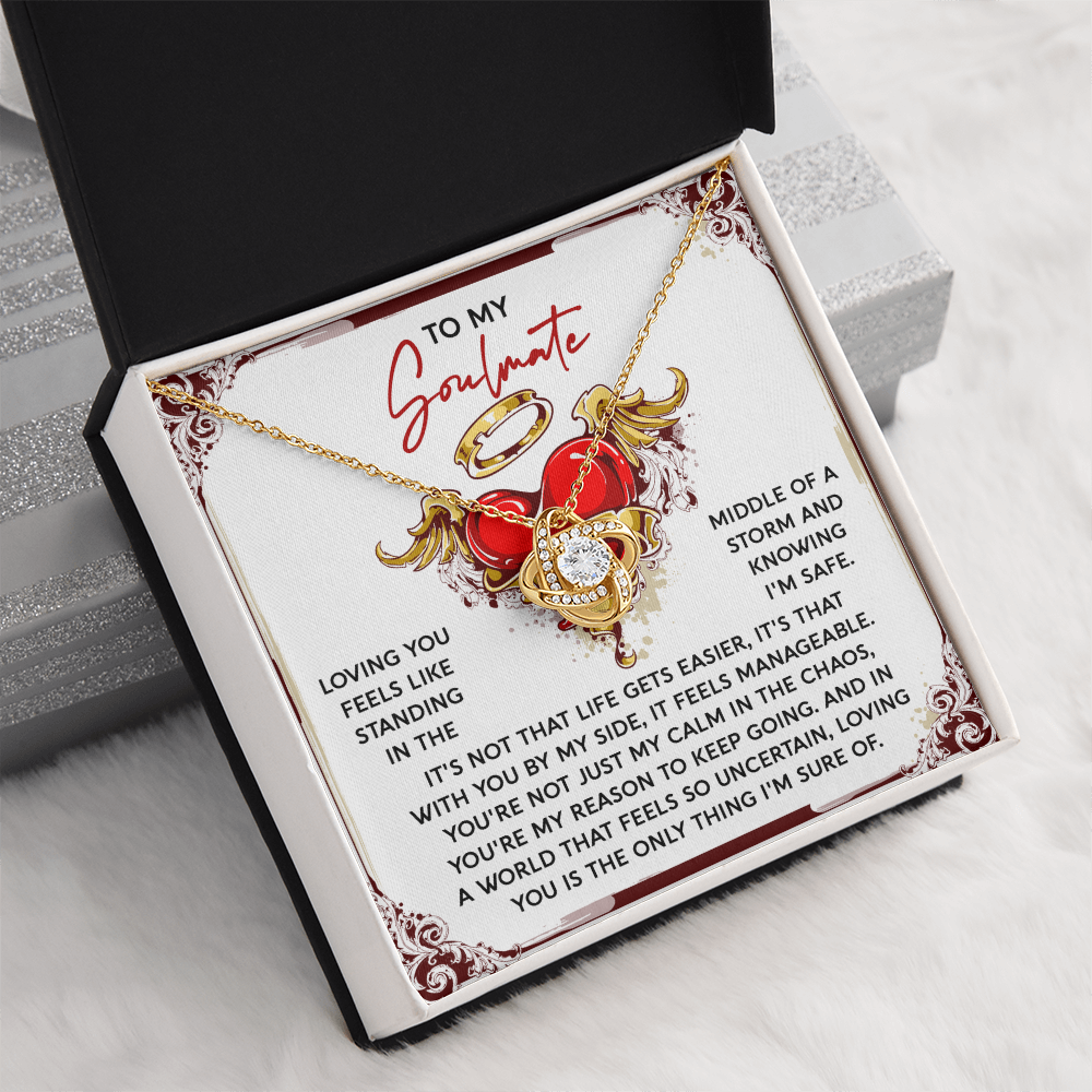 To My Soulmate Necklace, Valentine's Day Gifts, Romantic Valentine's Day Gift, Valentine Card For Wife Romantic, Valentine's Necklace For Her