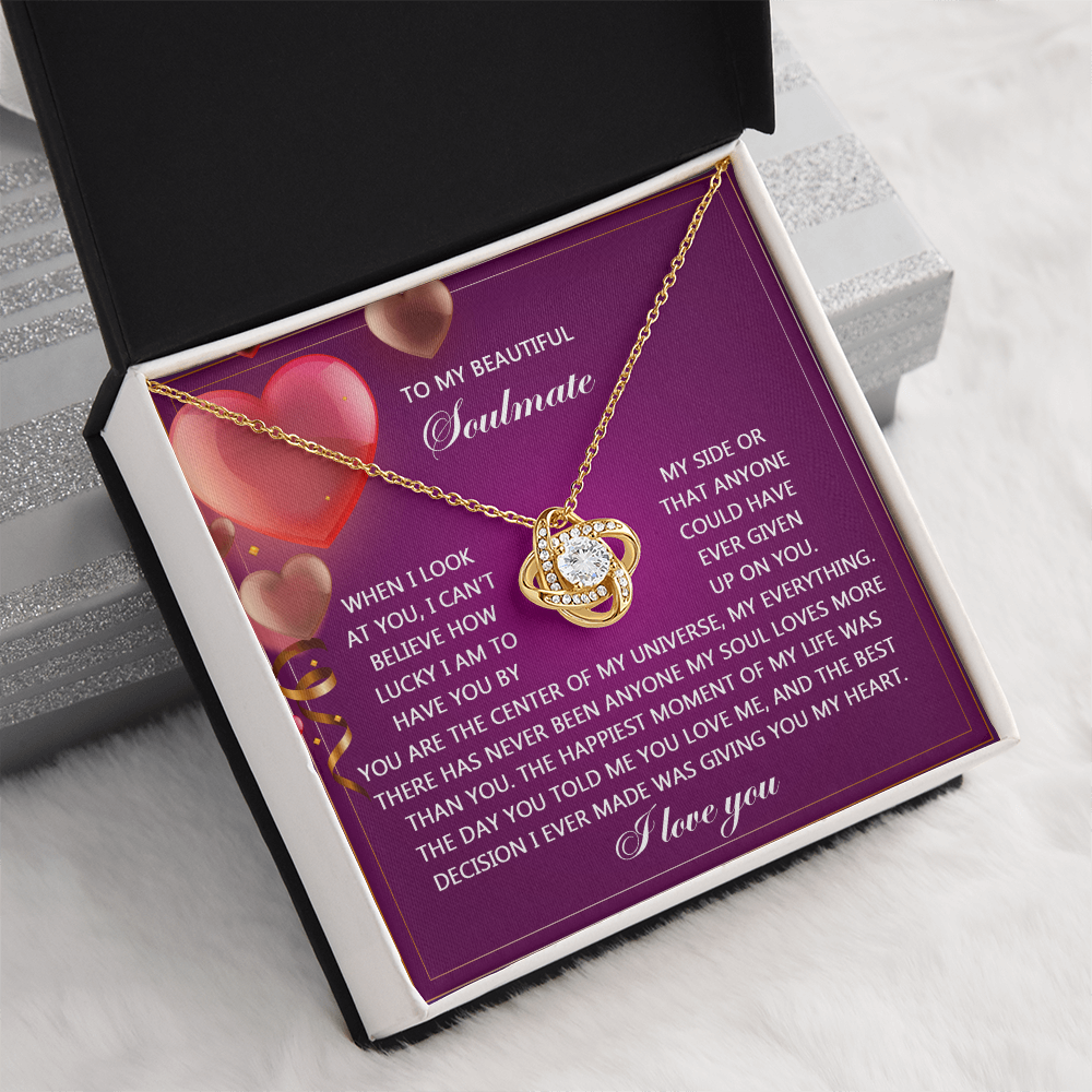 To My Beautiful Soulmate Necklace, Best Valentine Gifts For Wife, To My Wife Valentine's Day Gift, Valentine Birthday Gifts, Gifts For Soulmate