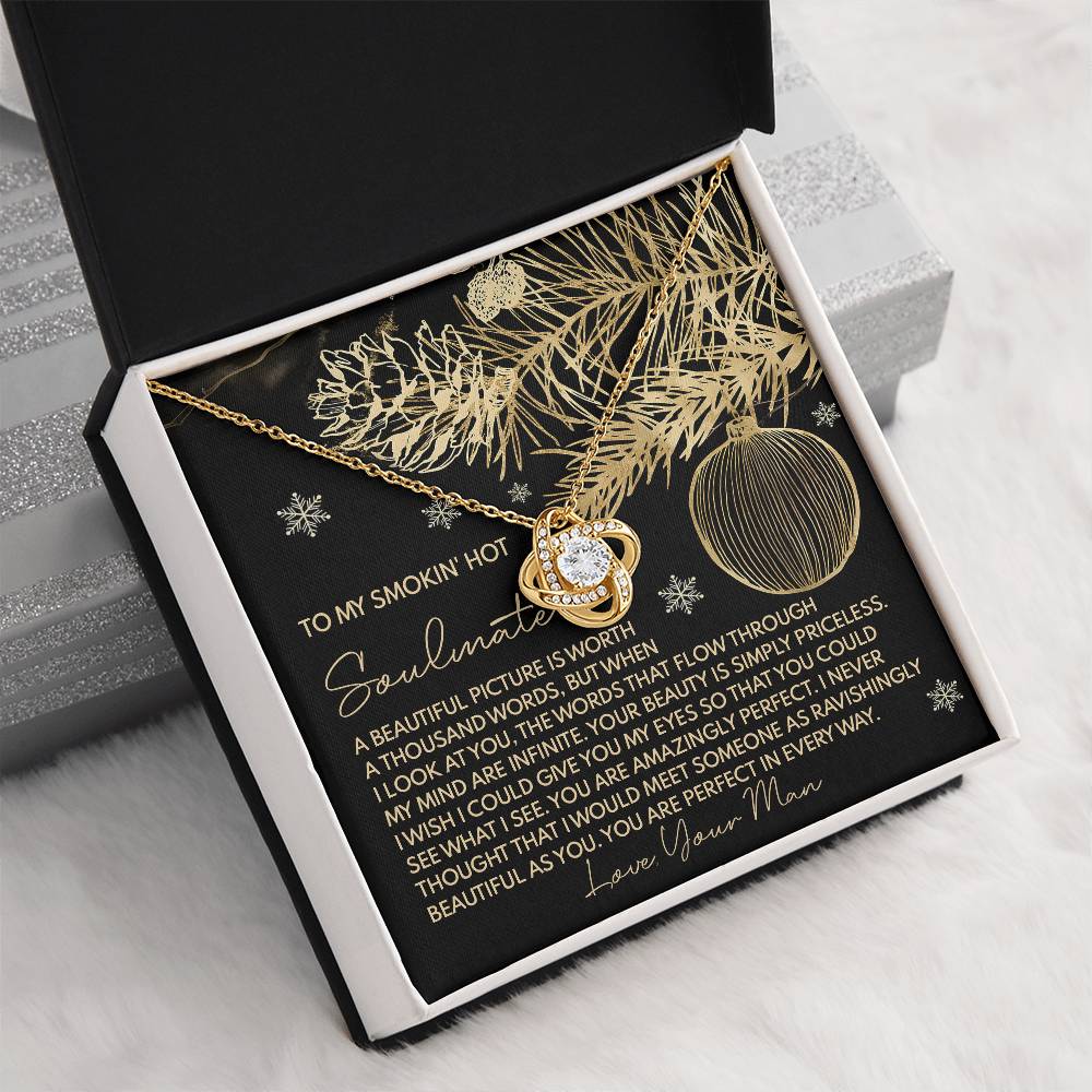 To My Smokin's Hot Soulmate Necklace, Christmas Gift For Wife Ideas, Christmas Jewelry For Women, My Soulmate Gifts For Her
