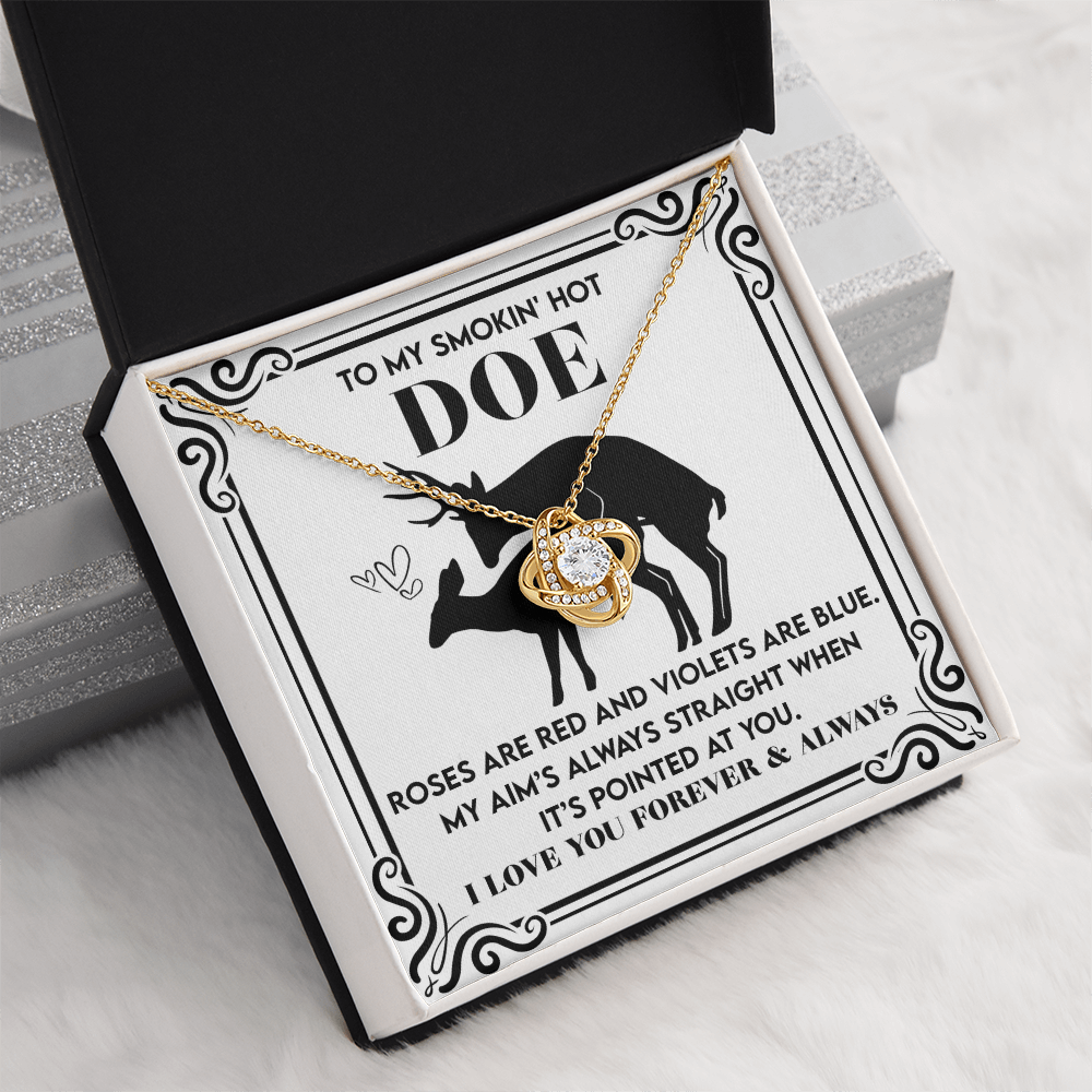 To My Smokin' Hot Doe Necklace, Soulmate Gifts For Her, Valentine's Gift For Wife, Naughty Valentine's Gifts For Wife, Valentine Gift Ideas For Her