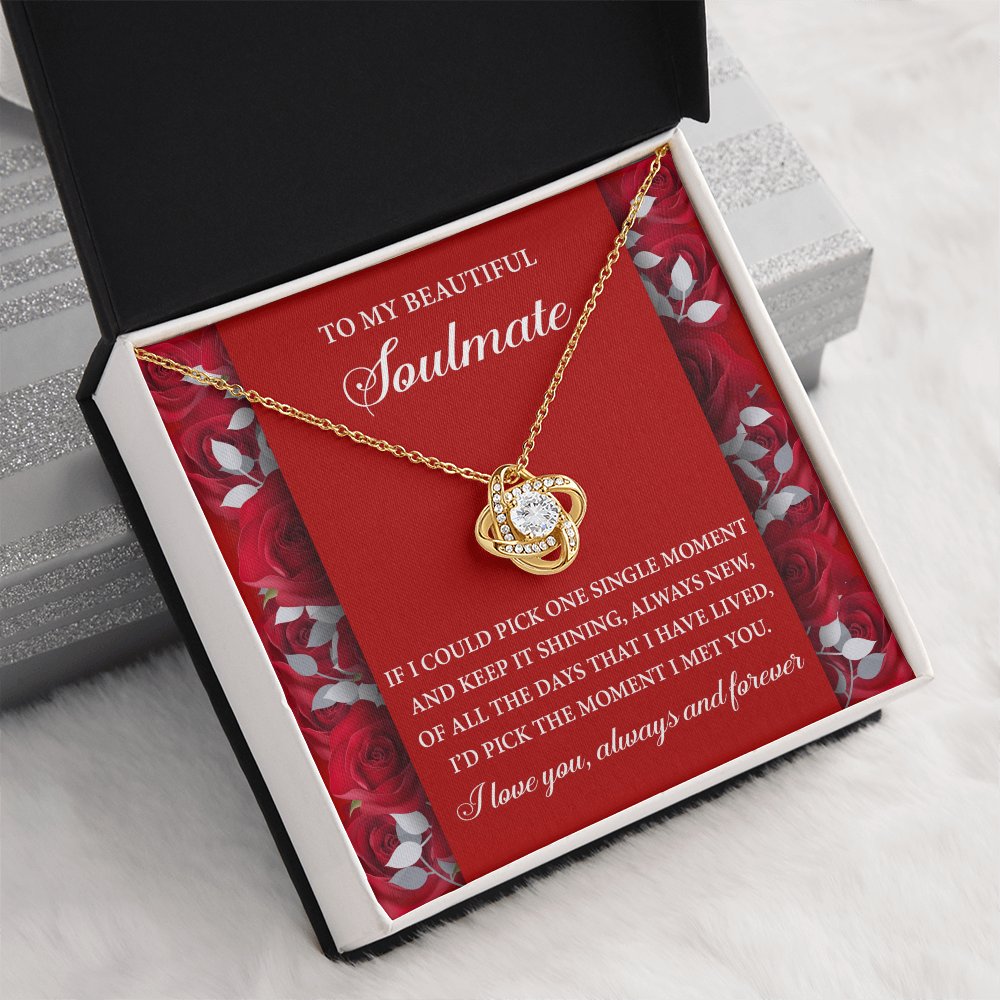 To My Beautiful Soulmate Necklace, Valentine Gifts For Girlfriend, To My Soulmate Necklace For Women, Valentine Necklaces For Women