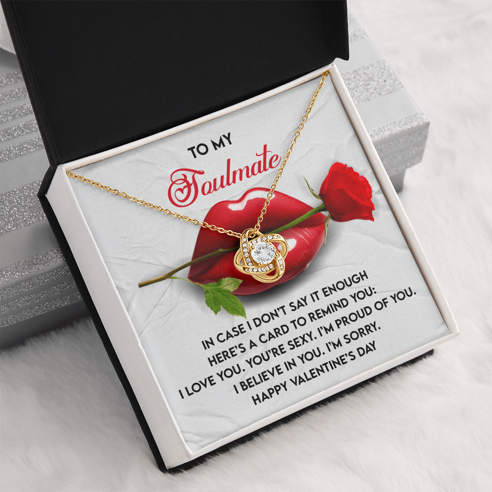 To My Soulmate Necklace, Valentine's For Her, Valentine's Day Gift, Valentine's Day Gift Wife, Valentine Jewelry For Women