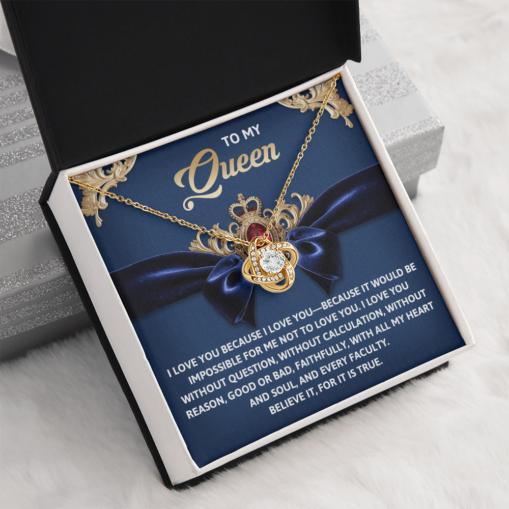 To My Queen Necklace, Valentine Jewelry For Women, Valentine Gift For Wife, Great Valentine Gifts For Her, Valentine Gift For Wife From Husband