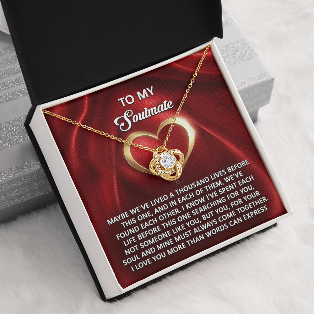 To My Soulmate Necklace, Valentine Gift For Wife From Husband, Gifts For Wife From Husband Unique Christmas, Unique Valentine Gifts For Her