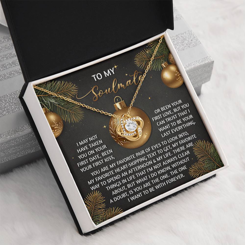To My Soulmate Necklace, Wife Christmas Gift, Best Christmas Gifts For My Wife, Funny Christmas Gift For Wife