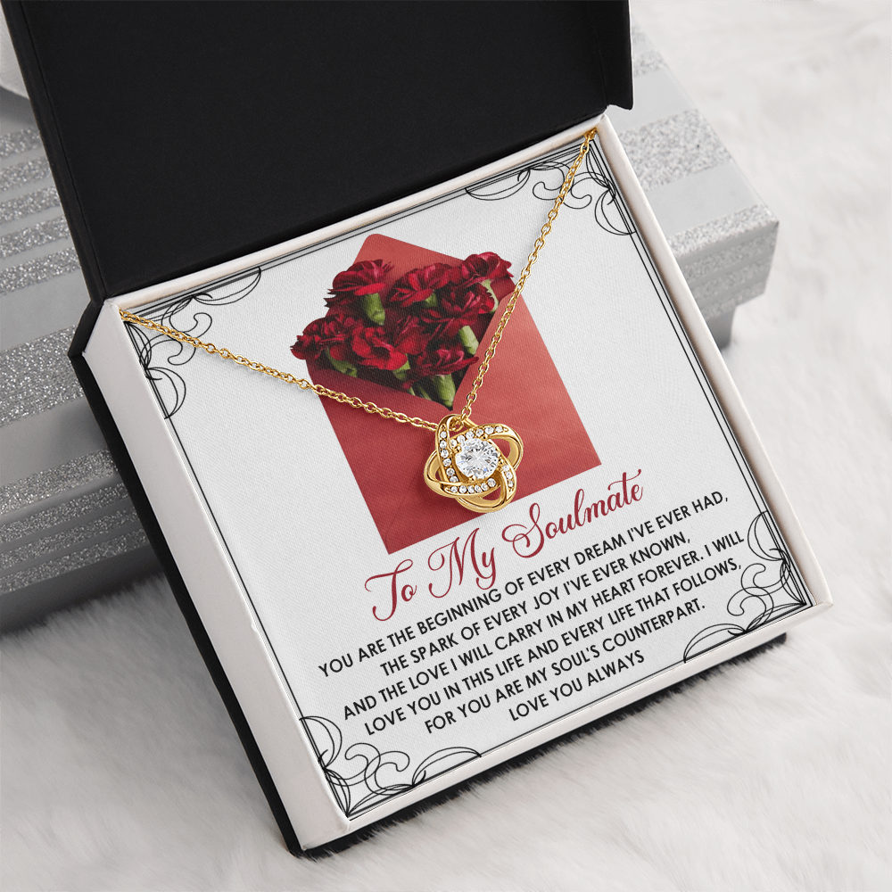 To My Soulmate Necklace, Mothers Day Gifts For My Girlfriend, Valentine Gifts For Women, Valentine's Day Gift Wife, Girlfriend Necklace For Women