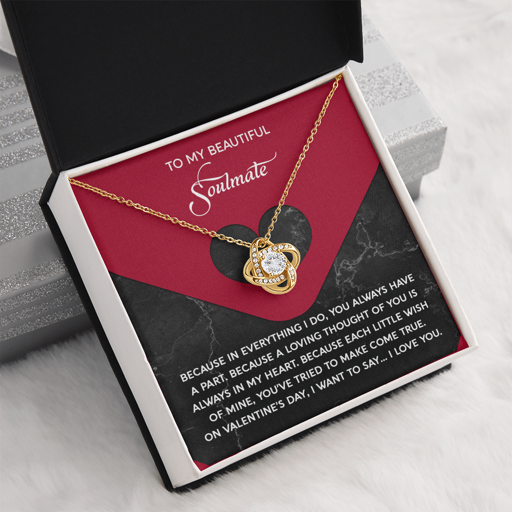 To My Beautiful Soulmate Necklace, Unique Valentine Gifts For Her, Valentine Birthday Gifts, My Soulmate Gifts For Her, Valentine Jewelry For Women