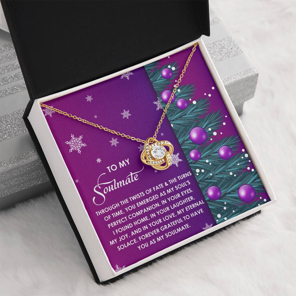 To My Soulmate Necklace, Christmas Gift For Wives, Christmas Present For Girlfriend, My Soulmate Gifts For Her