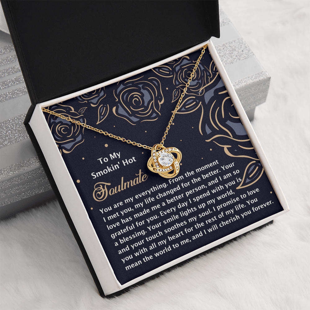 To My Smokin' Hot Soulmate Necklace, Valentine's Necklace For Her, Valentine Gifts For Husbands From Wife, Valentine's Gift For Wife